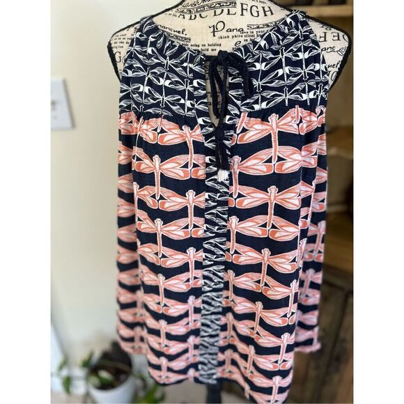 Crown & Ivy Sleeveless Dragonfly Blouse - Picture 1 of 7